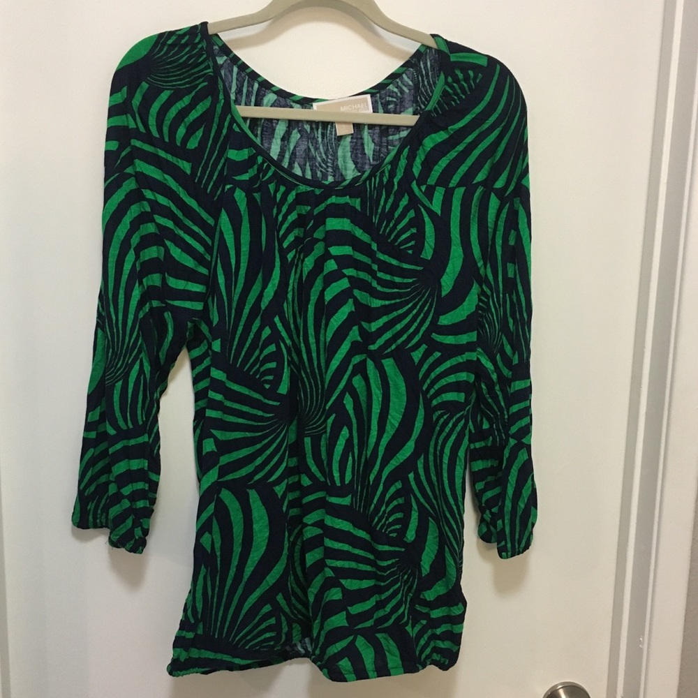 Michael Kors Navy Blue/Green top.